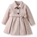 Baby Girls Woolen Jacket Mid-length Coat Outerwear childrensterritory