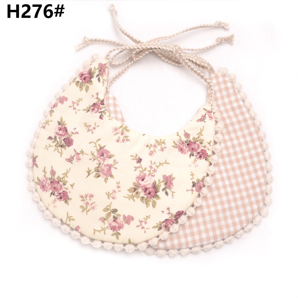 Baby Tassel Double-deck Bib | Cotton Linen Burp Cloths childrensterritory