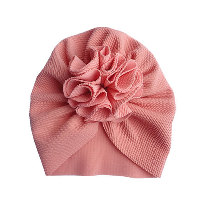 Baby Girl Donut Beanie Warm Flower Headwrap childrensterritory
