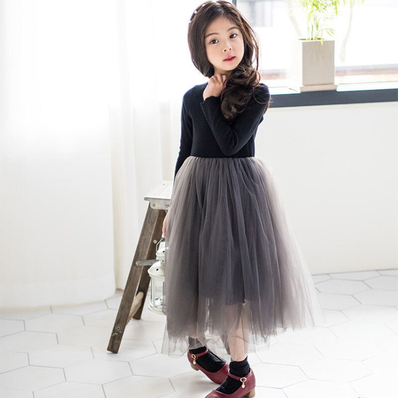 Fluffy Gauze Base Velvet Winter Princess Dress for Kids Girls childrensterritory