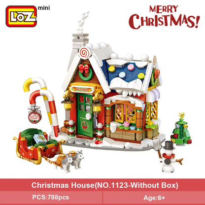 Mini Christmas House Building Blocks Toys Gift for Kids