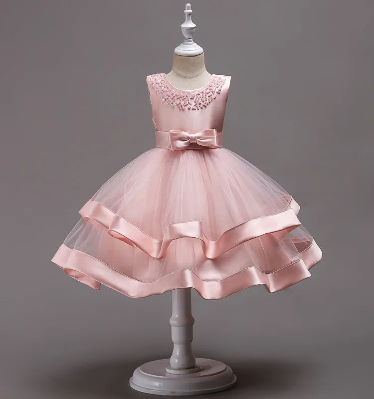 Elegant Baby/Kids Girls Lace Design Flower Dresses childrensterritory
