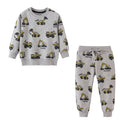 Cartoon Print Sweatshirts and Pants Tracksuit Set childrensterritory