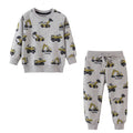 Kids Boys Cartoon Dinosaur Design Long Sleeve Tracksuit Sets childrensterritory