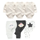 Newborn Baby Cartoon Print 6/8Pieces Soft Bodysuits+Pants Sets childrensterritory