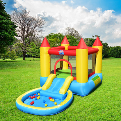 Kids Inflatable Slide Bounce Castle w/ Balls Pool &amp; Bag childrensterritory