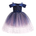 Girls' Sleeveless Flower Striped Design Party Dress childrensterritory