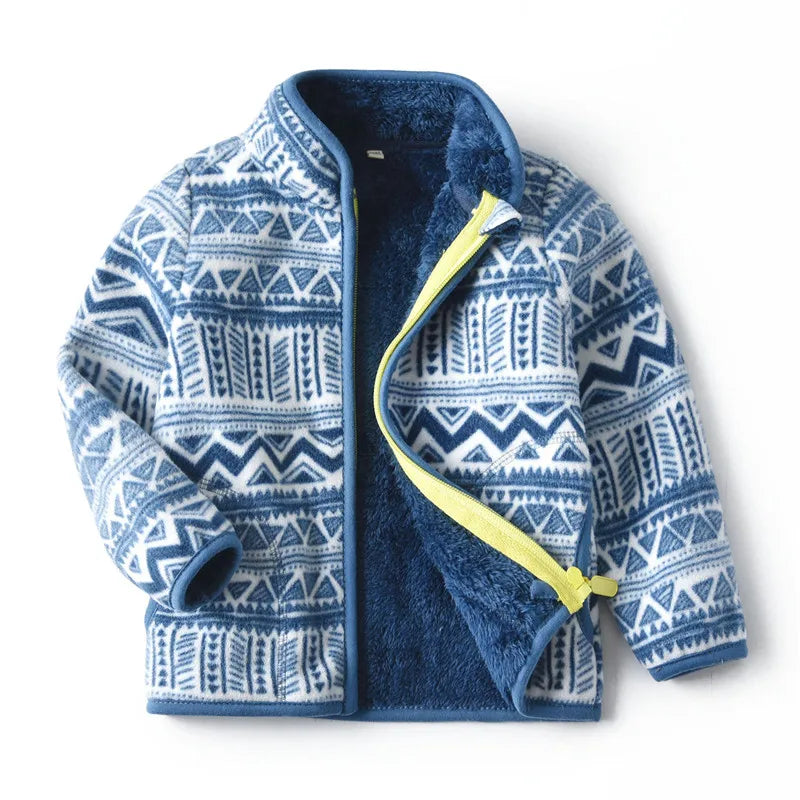 Polar Fleece Cartoon Print Kids&