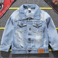 Kids Boys Letter Print Denim Jacket | Cowboy Coat