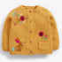 Kids Girls Floral and Rabbit Embroidery Knitted Cardigans childrensterritory