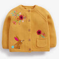Lovely Cartoon Rabbit Embroidery Soft Cardigan for Kids childrensterritory