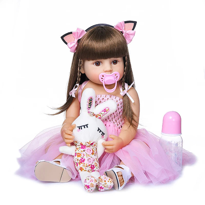55cm Reborn Pink Princess Baby Girl Doll childrensterritory