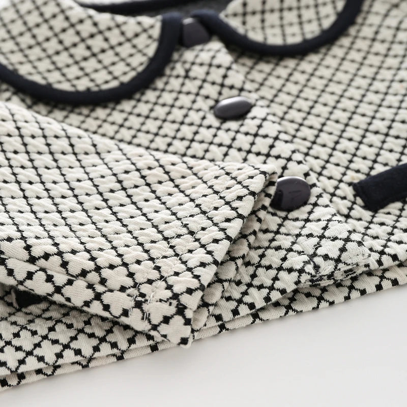 Baby Girls' Collar Design Elegant Winter Outfits