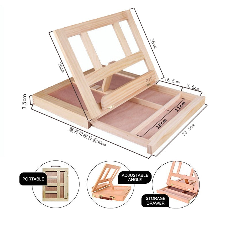 Kids Portable Wooden Table Easels For Painting Artists childrensterritory