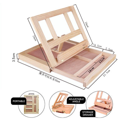 Kids Portable Wooden Table Easels For Painting Artists childrensterritory