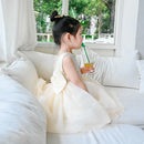 Little Girls Bridemaid Wedding Party Big Bow Princess Dress