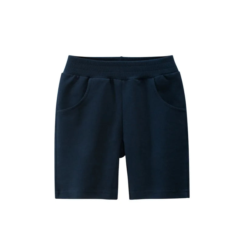 Solid Color Kids Boys Casual Cotton Shorts Pants