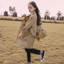 Kids/Teen Girls England Style Long Trench Coat childrensterritory
