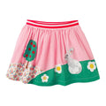 Little Girls Pretty Rabbit Floral Design Summer Skirt childrensterritory