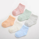 Baby Solid Color 6Pair/lot Thin Cotton socks childrensterritory