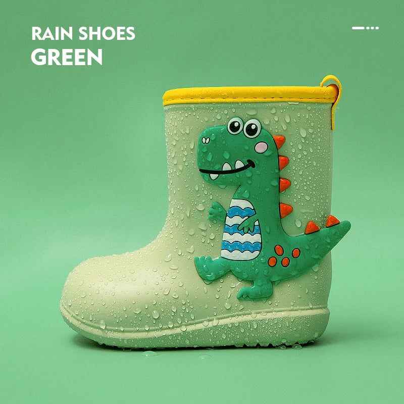 Non-slip Cartoon Dinosaur Design Children Rain Boots