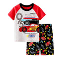 Kids Boys Girls Short Sleeved Racing Car Print Sleepwear childrensterritory