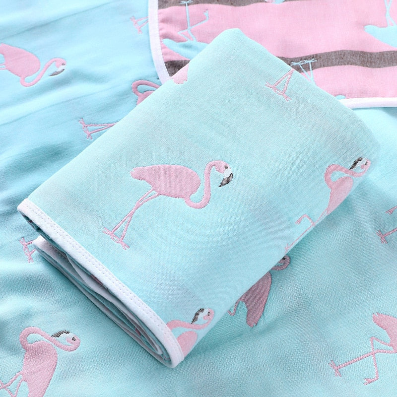 6 Layer Cotton Muslin Baby Blankets Carriage Quilt childrensterritory