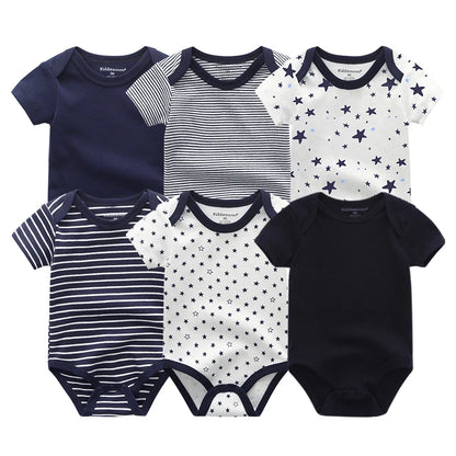6Pcs/Lot Cartoon Design Soft Cotton Baby Rompers childrensterritory