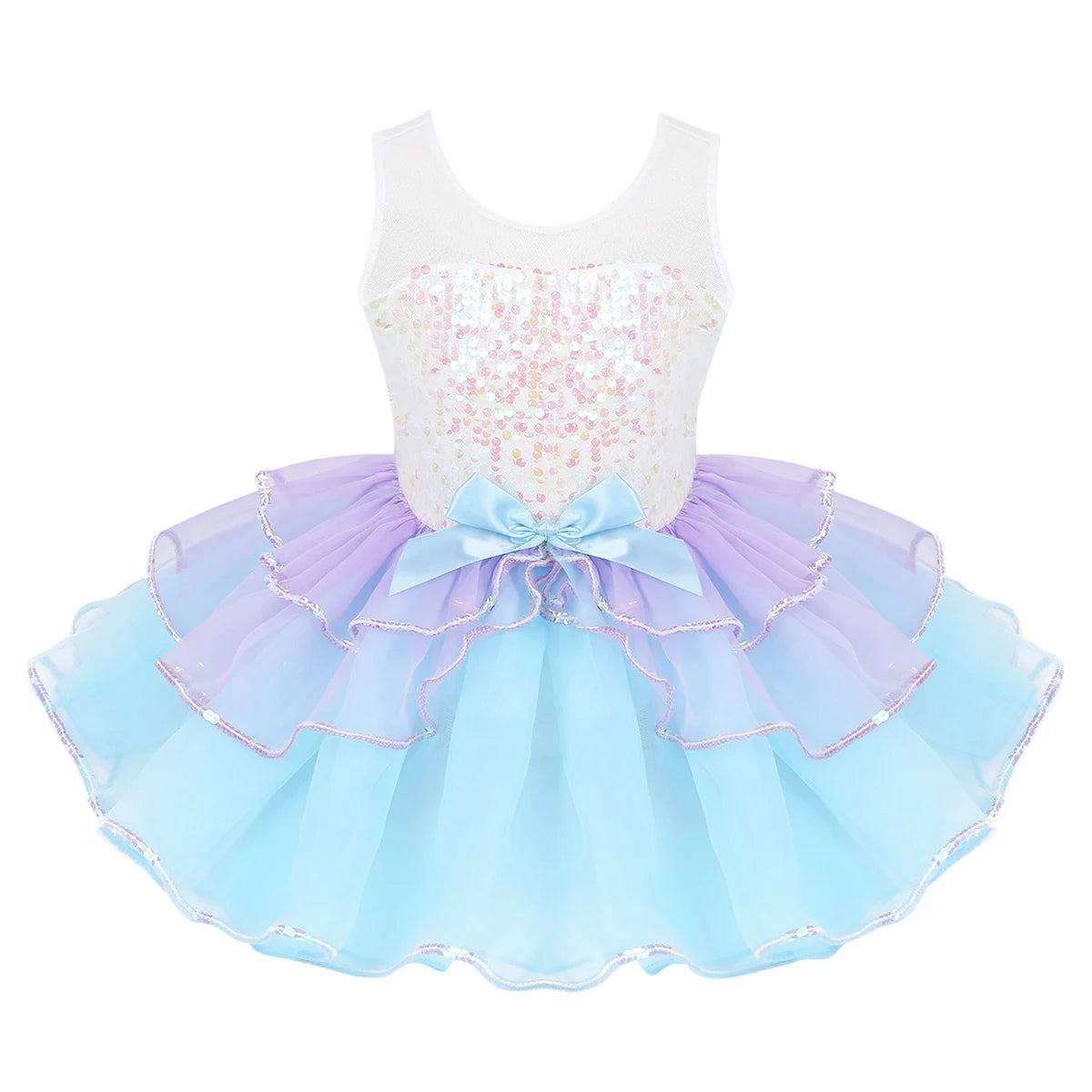 Shiny Sequins Design Tutu Ballet Dress for Little Girls childrensterritory