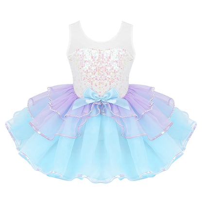Shiny Sequins Design Tutu Ballet Dress for Little Girls childrensterritory