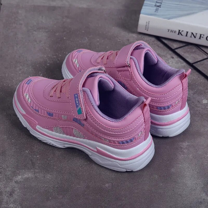 Kids Girls Breathable Waterproof Running Sneakers childrensterritory