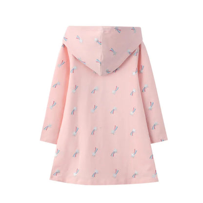 Toddler Girls Star Beading Printed Hooded Top childrensterritory