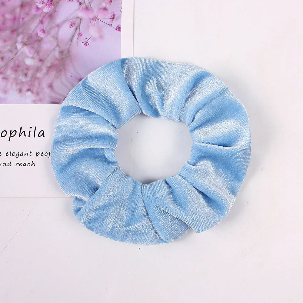Velvet Scrunchie Hairband For Girls