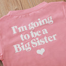 "Big Sister" Letter Print Cotton Top for Baby/Kids Girls childrensterritory