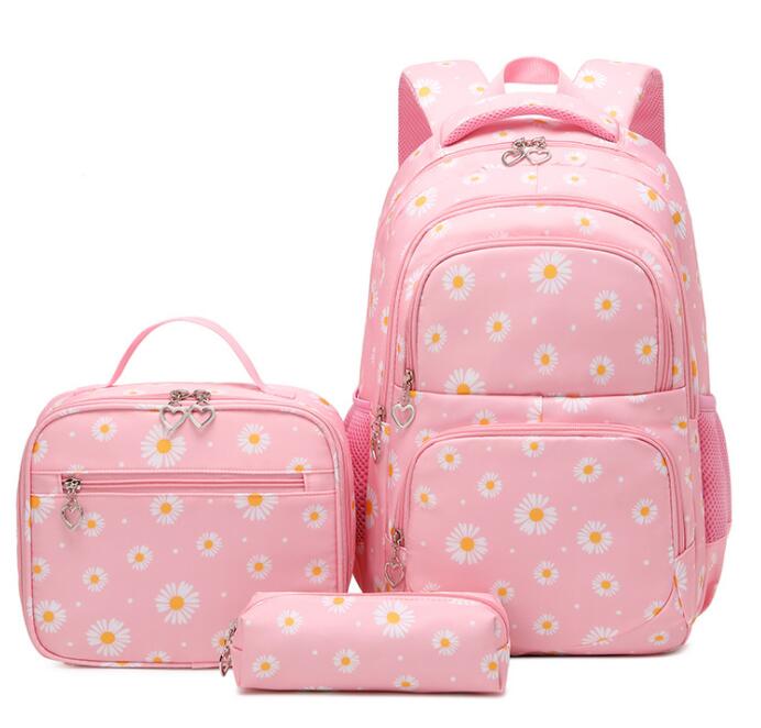 Floral Print 3 Pcs/Set School Backpack for Kids/Teen Girls childrensterritory