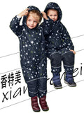 Plus Velvet Windproof Kids One-piece Thickening Ski Suit childrensterritory