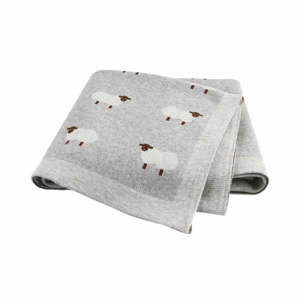 Cartoon Print Soft Cotton Fabric Baby Blankets childrensterritory