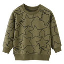 Long Sleeve Stars Cartoon Print Kid Boys Girls Sweatshirts childrensterritory