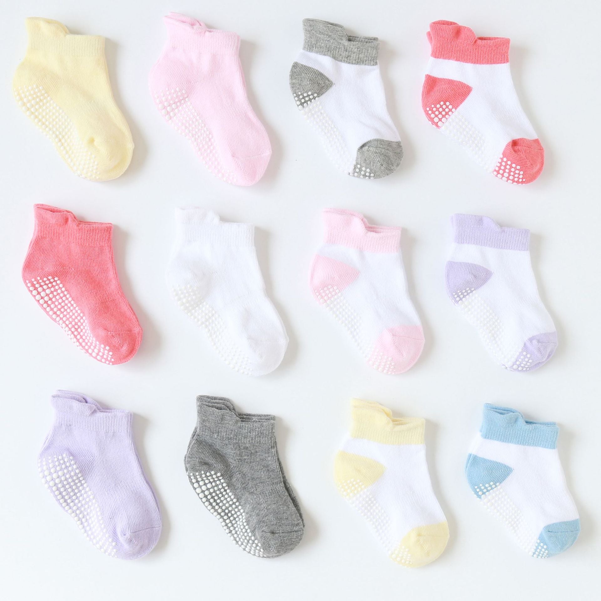 Baby/Kids 6 Pairs/lot Anti-slip Ankle Socks With Grip childrensterritory