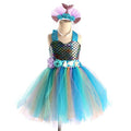 Kids Girls Mermaid Style Fancy Tutu Party Dress with Headband childrensterritory