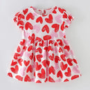 Kids Girls Floral Print Casual Cotton Dresses for Summer childrensterritory