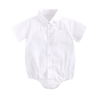 Plaid Cotton Baby Boys Short Sleeve Summer Bodysuit childrensterritory