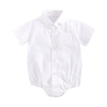 Plaid Cotton Baby Boys Short Sleeve Summer Bodysuit childrensterritory