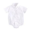 Plaid Cotton Baby Boys Short Sleeve Summer Bodysuit childrensterritory