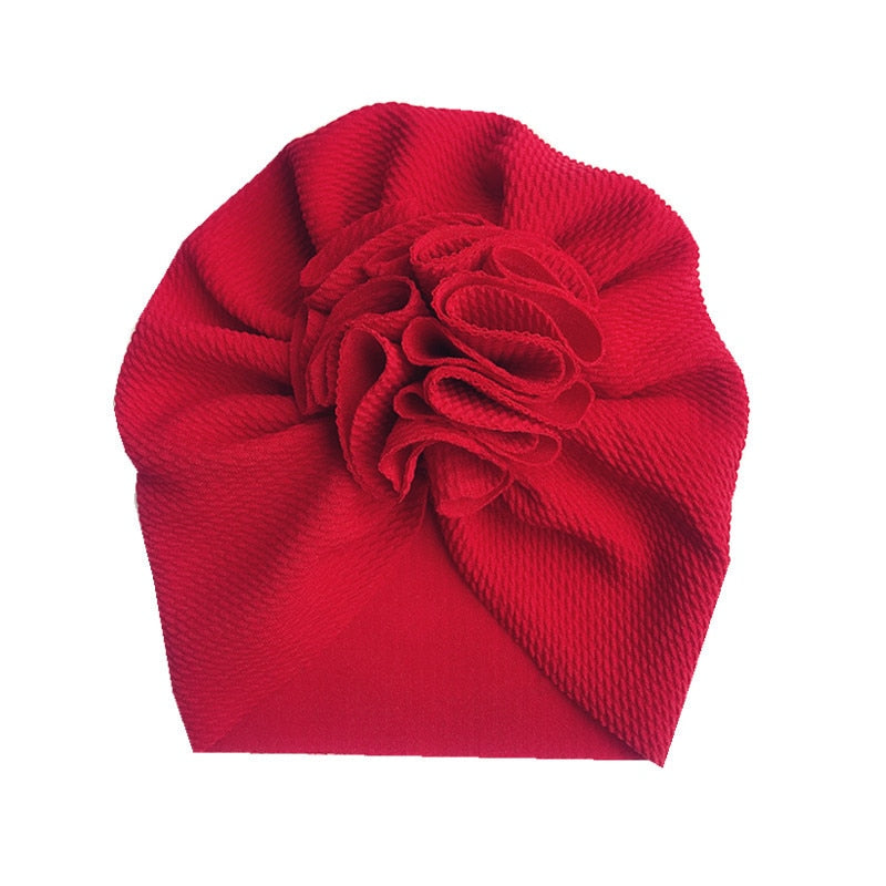 Baby Girl Donut Beanie Warm Flower Headwrap childrensterritory