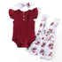 Baby Girl 3Pcs Floral Outfit Set for Summer childrensterritory