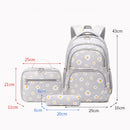 Floral Print 3 Pcs/Set School Backpack for Kids/Teen Girls childrensterritory