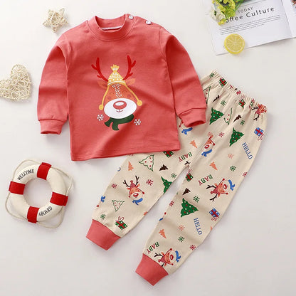 Kids Cartoon Print Long-Sleeved Clothing Set childrensterritory