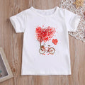 Stylish Cartoon Print Kids Girls Casual T-shirts childrensterritory