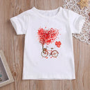 Stylish Cartoon Print Kids Girls Casual T-shirts childrensterritory
